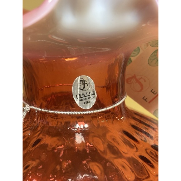 Fenton Art Glass Country Cranberry Vase Ruffled Edge Handcrafted with gold - Picture 4 of 15